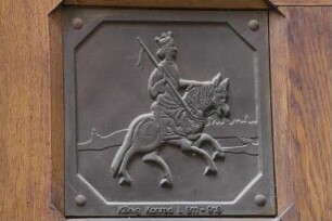 Bronzetafel mit Bildnis des Königs Konrad dem Ersten