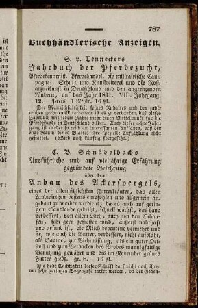 Buchhändlerische Anzeigen.