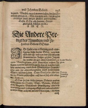 Die Andere Predigt des Neundten und Zehenden Gebots Gottes.