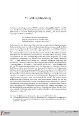 VI. Schlussbetrachtung