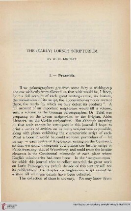 The (Early) Lorsch Scriptorium