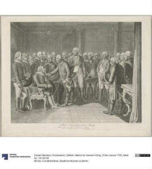 Ziethen sitzend vor seinem König, 25.ten Januar 1785