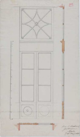 Gartenhaus des Legationsrates Haeckel in Braunschweig - Fenstertür der Vorhalle