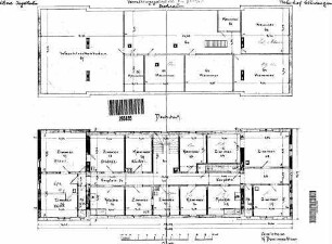 Ellwangen: Empfangsgebäude Grundriss Dachstock und Dachraum