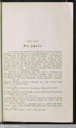Drittes Kapitel. Die Schule