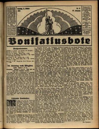 Erste Ausgabe vom Sonntag, den 11. Oktober 1931.