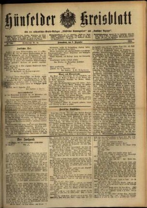 Ausgabe vom Samstag, den 06. Dezember 1913.
