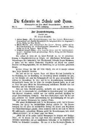 Zur Frauenbewegung