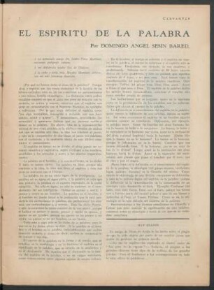 El espíritu de la palabra