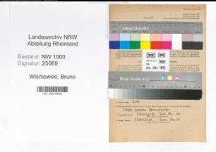 Entnazifizierung Bruno Wisniewski, geb. 03.03.1903 (Zollsekretaer)