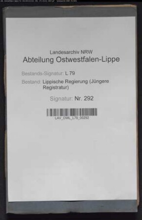 Rekurse in Ablösungssachen: Amt Detmold