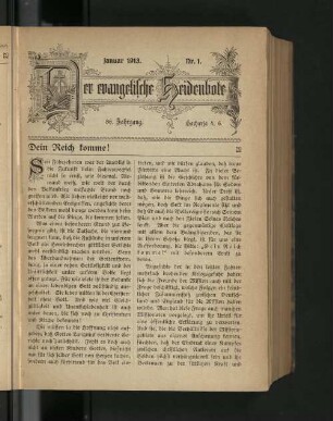Nr. 1. Januar 1913.