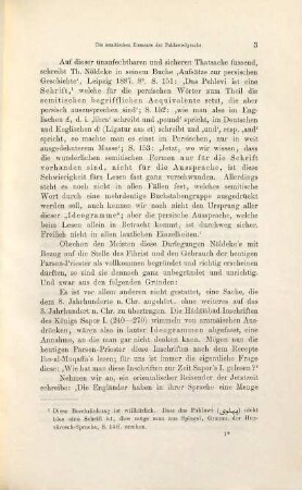 Die semitischen Elemente der Pahlawi-Sprache