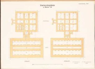 Staatsarchiv, Münster: Grundriss 1. und 2. Bankett