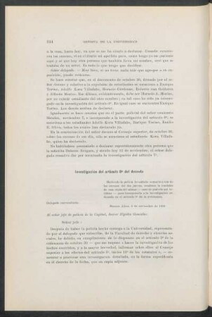 Investigación del artículo 8° del decreto