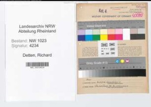 Entnazifizierung Richard Von Detten , geb. 07.08.1907 (Regierungsrat)