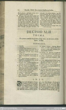Decisio XLII. De poena criminis urphedae prima vice, ex erronea credulitate, fractae