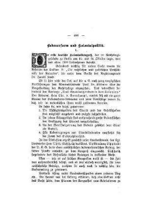 Bodenreform und Kolonialpolitik