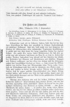 Die Fahne als Symbol
