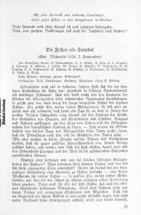 Die Fahne als Symbol