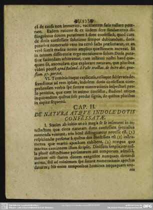 Cap. II. De Natura Atque Indole Dotis Confessatae