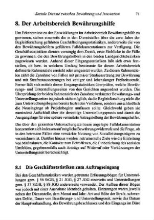 71-84, 8.1 Die Geschäftsstatistiken zum Auftragseingang