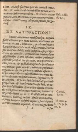 IX. De Satisfactione.