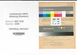 Entnazifizierung Hermann Hesseling , geb. 10.02.1922 (Bahnbeamter)