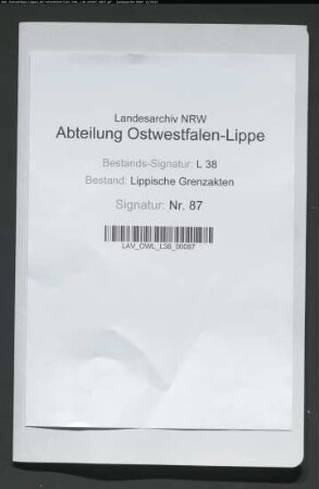 Grenze des Amtes Varenholz zur Vogtei bzw. zum Amt Schötmar