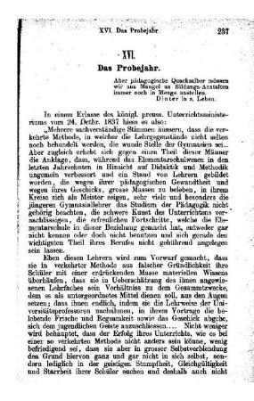 Das Probejahr