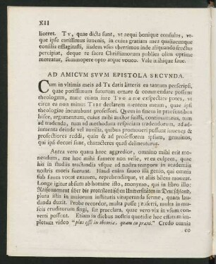 Ad Amicum Suum Epistola Secunda