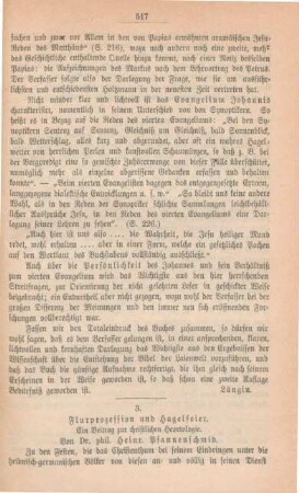 517[509]-531[523] Flurprozession und Hagelfeier : ein Beitrag zur christlichen Heortologie