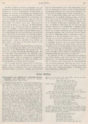 213-218 Kleine Kritiken