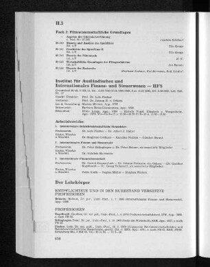 Institut für Ausländisches und Internationales Finanz- und Steuerwesen - IIFS
