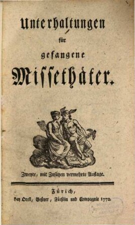 Unterhaltungen für gefangene Missethäter