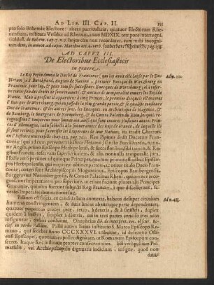 Ad Caput III. De Electoribus Ecclesiasticis in genere.