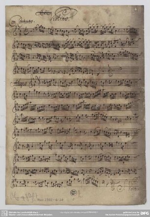 Quartets - Mus.2392-Q-29 : vl, fl, fag, cemb - D; TWV 43:D 6