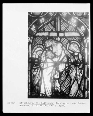 Fenster mit der Geburts- und Leidensgeschichte Christi, Bildfeld: Kreuzabnahme