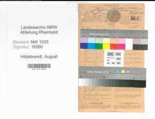 Entnazifizierung August Hildebrandt , geb. 03.01.1897 (Polizist)
