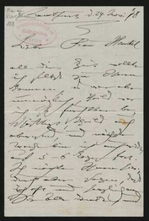 Brief an Johanna Henkel : 24.11.1878