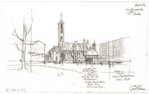 Gsaenger, Gustav; München, Gabelsbergerstr.; St. Markus, Umbau und Neugestaltung - Beilage zum Plangutachten (Perspektive)