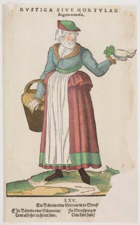 Tracht einer Bäuerin oder Gärtnerin aus Straßburg