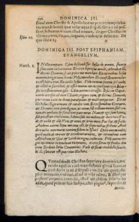 Dominica III. Post Epiphaniam.