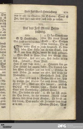 XIII. Auf das Fest Mariä Heimsuchung.