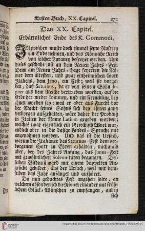 Das XX. Capitel