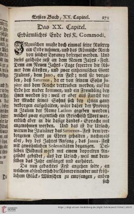 Das XX. Capitel