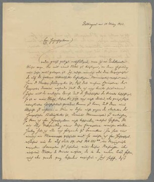 Friedrich Jacobs (1764-1847) Nachlass: Brief von Kurd Schlözer an Friedrich Jacobs - BSB Jacobsiana II.2. Schlözer, Kurd