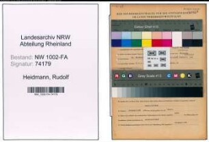 Entnazifizierung Rudolf Heidmann, geb. 16.11.1903 (Kaufmann)