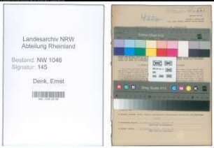 Entnazifizierung Ernst Denk , geb. 09.07.1911 (Justizinspektor)