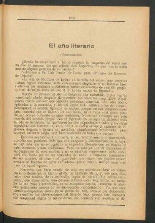 El año literario - (Continuación)